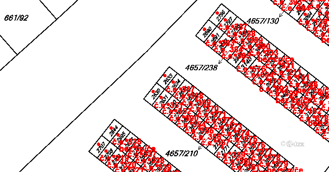 Veselí nad Moravou 367 na parcele st. 2633 v KÚ Veselí-Předměstí, Katastrální mapa