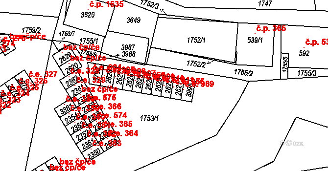 Hlinsko 38037416 na parcele st. 2622 v KÚ Hlinsko v Čechách, Katastrální mapa