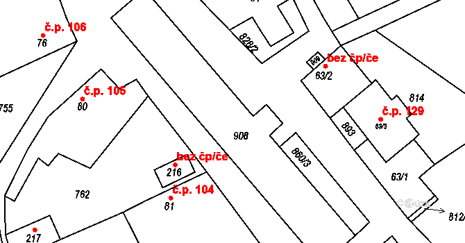Jenčice 41097416 na parcele st. 87 v KÚ Jenčice, Katastrální mapa