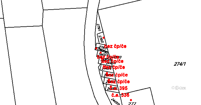 Veverská Bítýška 46056416 na parcele st. 2445/3 v KÚ Veverská Bítýška, Katastrální mapa