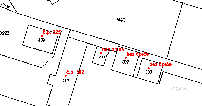 Opařany 47439416 na parcele st. 411 v KÚ Opařany, Katastrální mapa