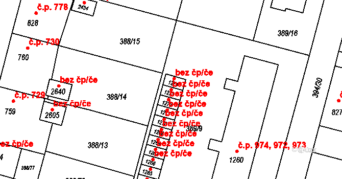 Opava 49893416 na parcele st. 1273 v KÚ Kateřinky u Opavy, Katastrální mapa