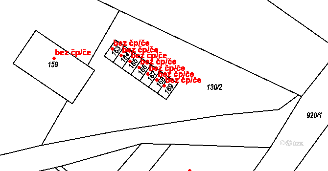 Bystřice pod Hostýnem 83519416 na parcele st. 169 v KÚ Hlinsko pod Hostýnem, Katastrální mapa