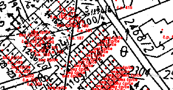 Kamenický Šenov 75 na parcele st. 1104/5 v KÚ Kamenický Šenov, Katastrální mapa