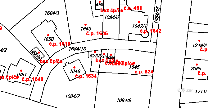 Cheb 480 na parcele st. 5126 v KÚ Cheb, Katastrální mapa