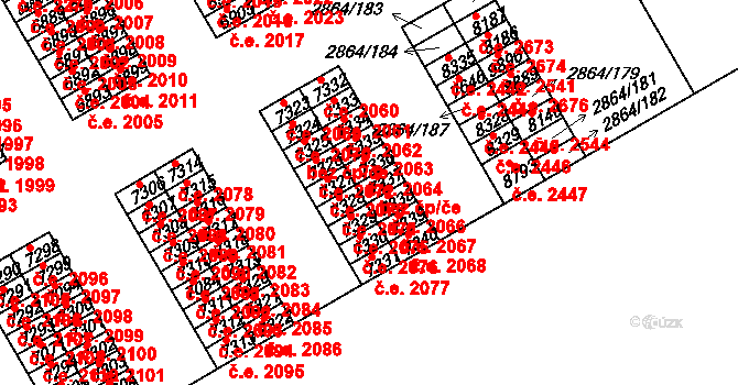 Hodonín 2065, Katastrální mapa