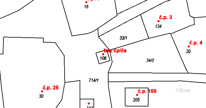 Rychnov nad Kněžnou 38474417 na parcele st. 108 v KÚ Lipovka u Rychnova nad Kněžnou, Katastrální mapa