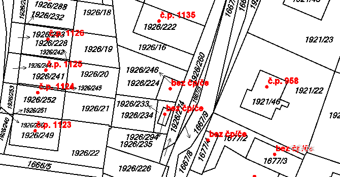 Sedlčany 44508417 na parcele st. 1926/246 v KÚ Sedlčany, Katastrální mapa