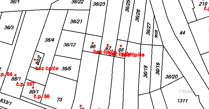 Hoštice-Heroltice 45868417 na parcele st. 97 v KÚ Heroltice, Katastrální mapa