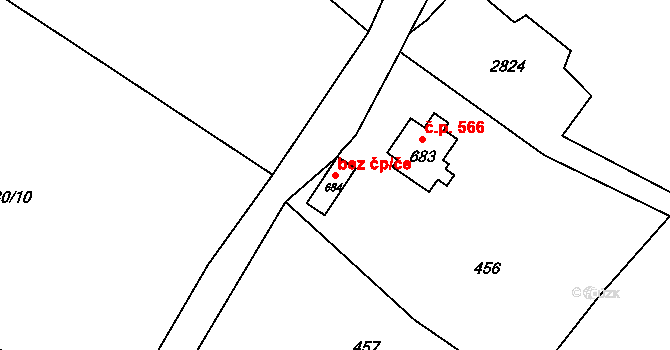 Skalice u České Lípy 45949417 na parcele st. 684 v KÚ Skalice u České Lípy, Katastrální mapa