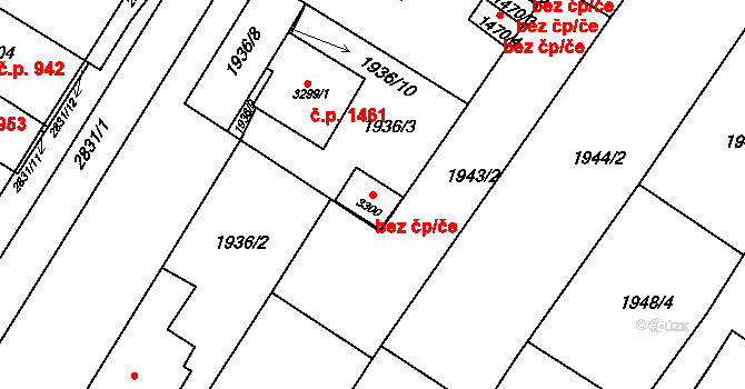 Bystřice pod Hostýnem 48489417 na parcele st. 3300 v KÚ Bystřice pod Hostýnem, Katastrální mapa