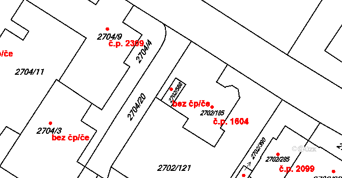 Opava 49004417 na parcele st. 2702/568 v KÚ Opava-Předměstí, Katastrální mapa