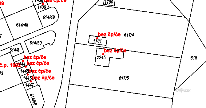 Neratovice 49554417 na parcele st. 2245 v KÚ Neratovice, Katastrální mapa
