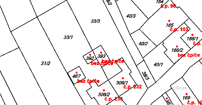 Besednice 50091417 na parcele st. 393 v KÚ Besednice, Katastrální mapa