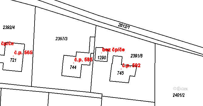 Česká Kamenice 103038418 na parcele st. 1290 v KÚ Česká Kamenice, Katastrální mapa