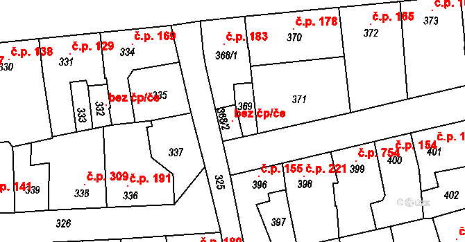 Kladno 119054418 na parcele st. 368/2 v KÚ Motyčín, Katastrální mapa