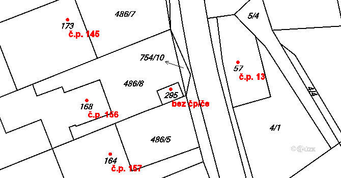Šošůvka 39825418 na parcele st. 295 v KÚ Šošůvka, Katastrální mapa