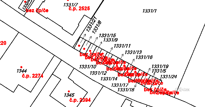 Praha 39877418 na parcele st. 1331/10 v KÚ Vinohrady, Katastrální mapa