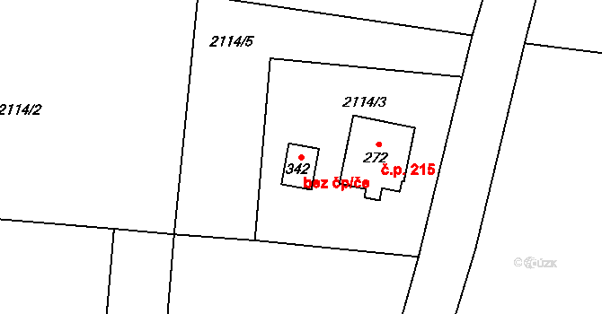 Dolní Domaslavice 40327418 na parcele st. 342 v KÚ Dolní Domaslavice, Katastrální mapa