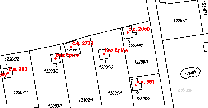 Plzeň 41658418 na parcele st. 12301/2 v KÚ Plzeň, Katastrální mapa