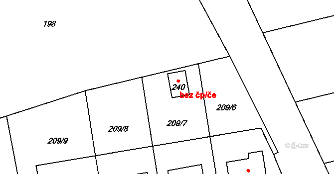 Milenov 41774418 na parcele st. 240 v KÚ Milenov, Katastrální mapa