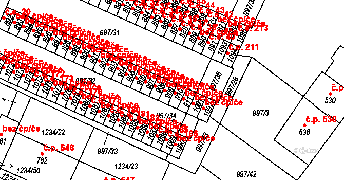 Mariánské Lázně 44644418 na parcele st. 909 v KÚ Mariánské Lázně, Katastrální mapa