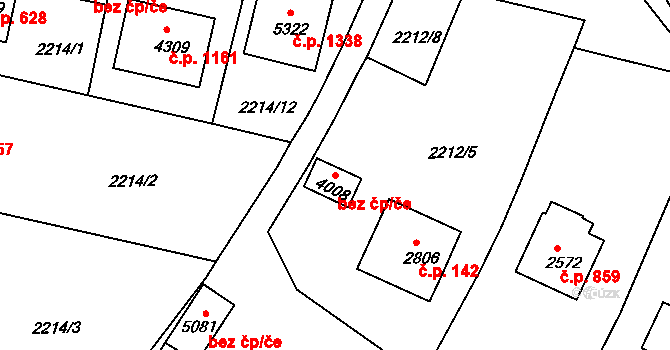 Rokycany 47236418 na parcele st. 4008 v KÚ Rokycany, Katastrální mapa