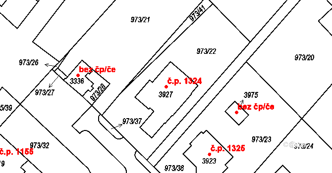 Sušice II 1324, Sušice na parcele st. 3927 v KÚ Sušice nad Otavou, Katastrální mapa