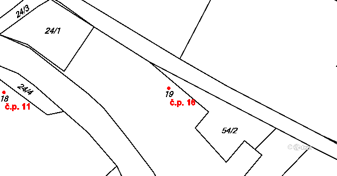Rejčkov 16, Dolní Město na parcele st. 19 v KÚ Rejčkov, Katastrální mapa