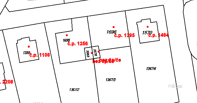 Rožnov pod Radhoštěm 39550419 na parcele st. 3578 v KÚ Rožnov pod Radhoštěm, Katastrální mapa