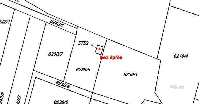 Žatec 40596419 na parcele st. 5752 v KÚ Žatec, Katastrální mapa