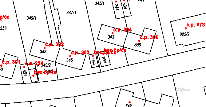 Velké Opatovice 41707419 na parcele st. 345/2 v KÚ Velké Opatovice, Katastrální mapa