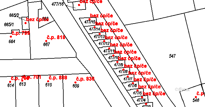 Tachov 43281419 na parcele st. 477/11 v KÚ Tachov, Katastrální mapa