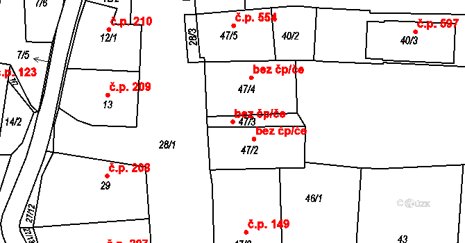 Dobšice 48888419 na parcele st. 47/3 v KÚ Dobšice u Znojma, Katastrální mapa