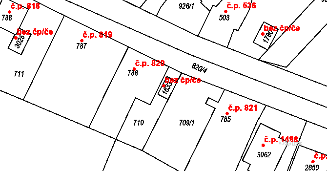 Neratovice 49559419 na parcele st. 1633 v KÚ Neratovice, Katastrální mapa