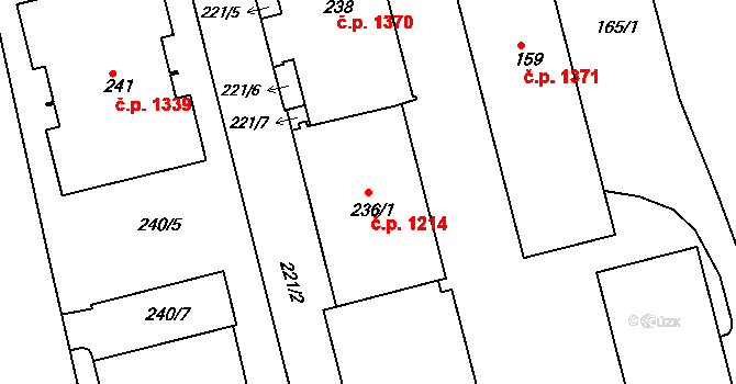 Rychnov nad Kněžnou 1214 na parcele st. 236/1 v KÚ Rychnov nad Kněžnou, Katastrální mapa