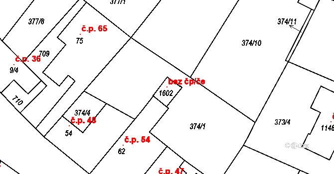 Psáry 107817420 na parcele st. 1602 v KÚ Dolní Jirčany, Katastrální mapa