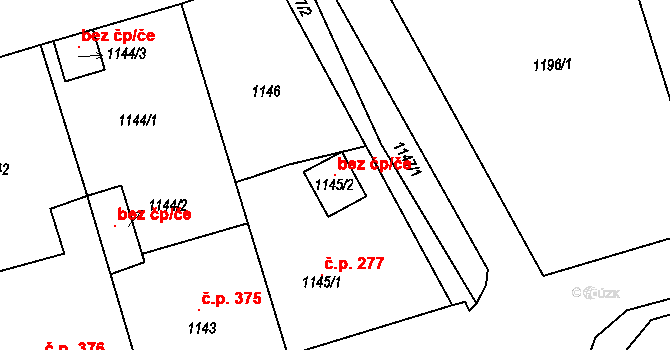 Batelov 113921420 na parcele st. 1145/2 v KÚ Batelov, Katastrální mapa
