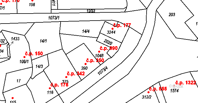 Brandýs nad Labem 990, Brandýs nad Labem-Stará Boleslav na parcele st. 1048 v KÚ Brandýs nad Labem, Katastrální mapa