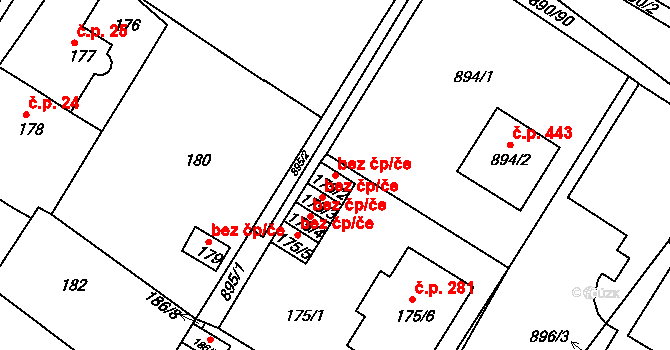 Plzeň 40048420 na parcele st. 175/2 v KÚ Křimice, Katastrální mapa