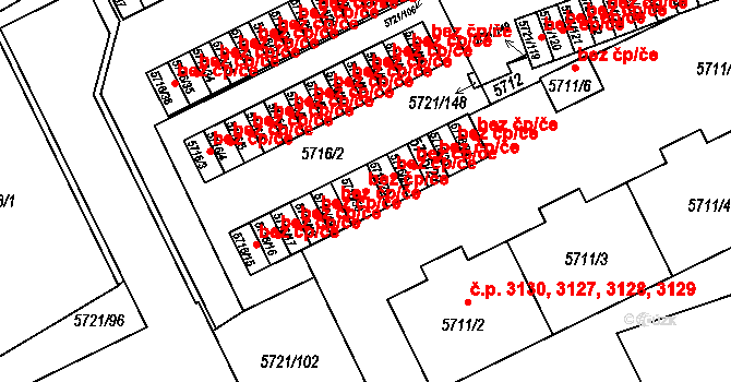 Praha 40471420 na parcele st. 5716/50 v KÚ Záběhlice, Katastrální mapa
