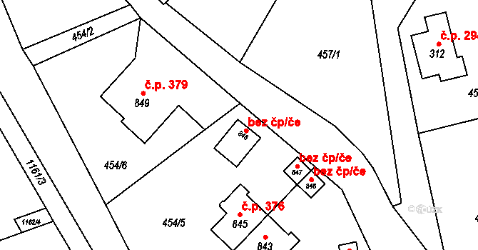 Vranov nad Dyjí 40957420 na parcele st. 846 v KÚ Vranov nad Dyjí, Katastrální mapa