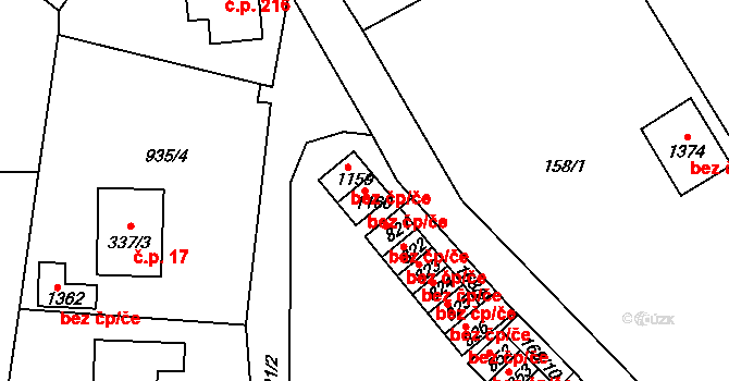 Hejnice 42878420 na parcele st. 1160 v KÚ Hejnice, Katastrální mapa