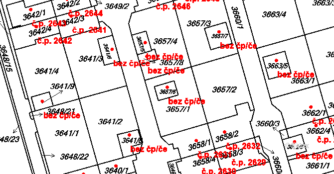Frýdek-Místek 46448420 na parcele st. 3657/6 v KÚ Frýdek, Katastrální mapa