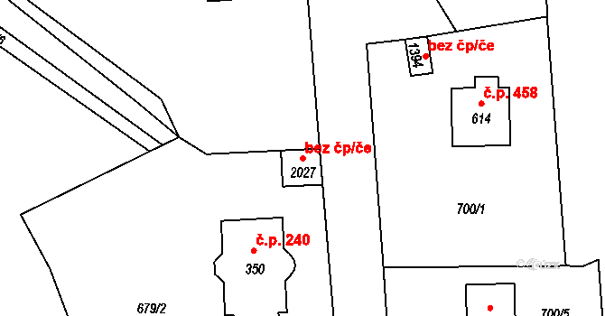 Mariánské Lázně 50220420 na parcele st. 2027 v KÚ Úšovice, Katastrální mapa