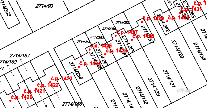 Mníšek pod Brdy 1426 na parcele st. 2714/263 v KÚ Mníšek pod Brdy, Katastrální mapa