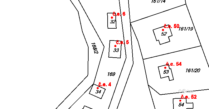Sovoluská Lhota 5, Lipoltice na parcele st. 33 v KÚ Sovoluská Lhota, Katastrální mapa