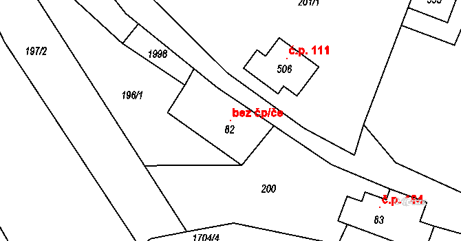 Třebovice 99360420 na parcele st. 82 v KÚ Třebovice, Katastrální mapa