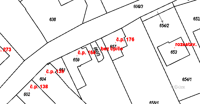 Lipůvka 120394421 na parcele st. 660/3 v KÚ Lipůvka, Katastrální mapa