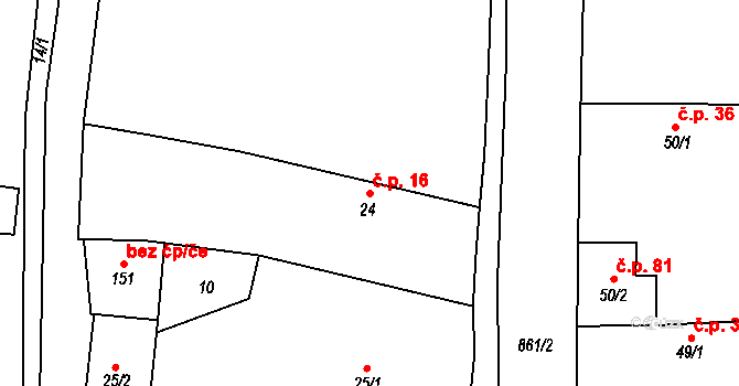 Břežany nad Ohří 16, Budyně nad Ohří na parcele st. 24 v KÚ Břežany nad Ohří, Katastrální mapa